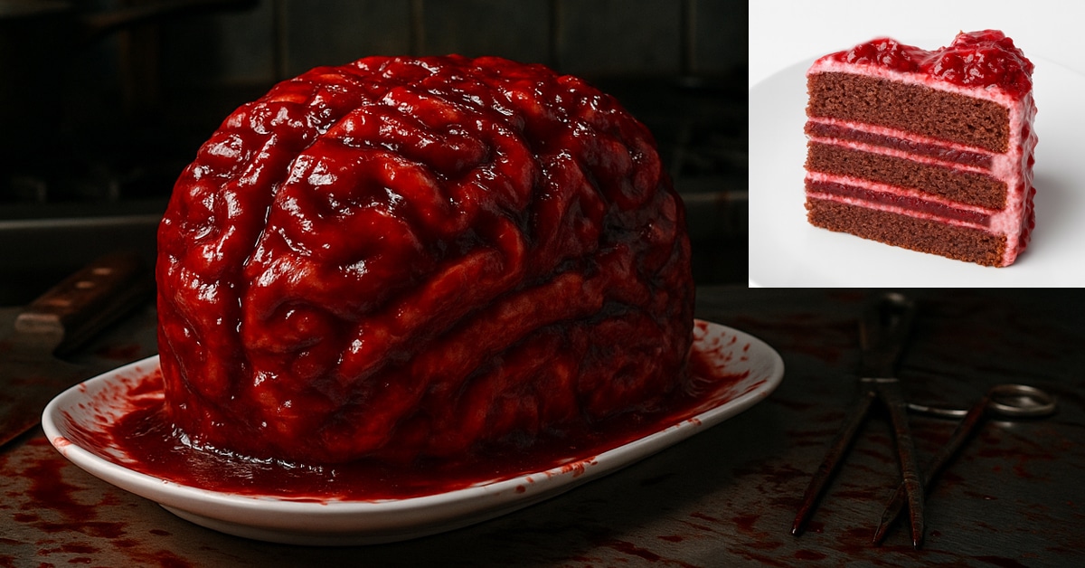 Le Gâteau Cerveau (à la framboise et cacao)