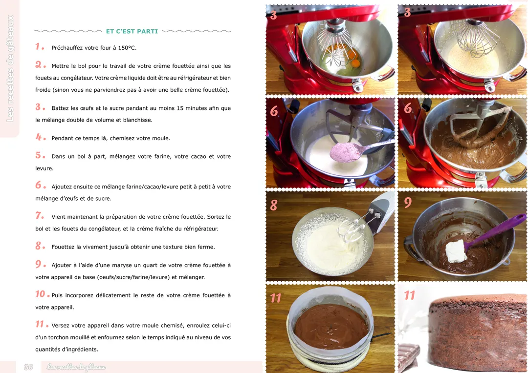 Aperçu d'une page de l'ebook : une recette expliquée pas à pas, étape par étape en photos