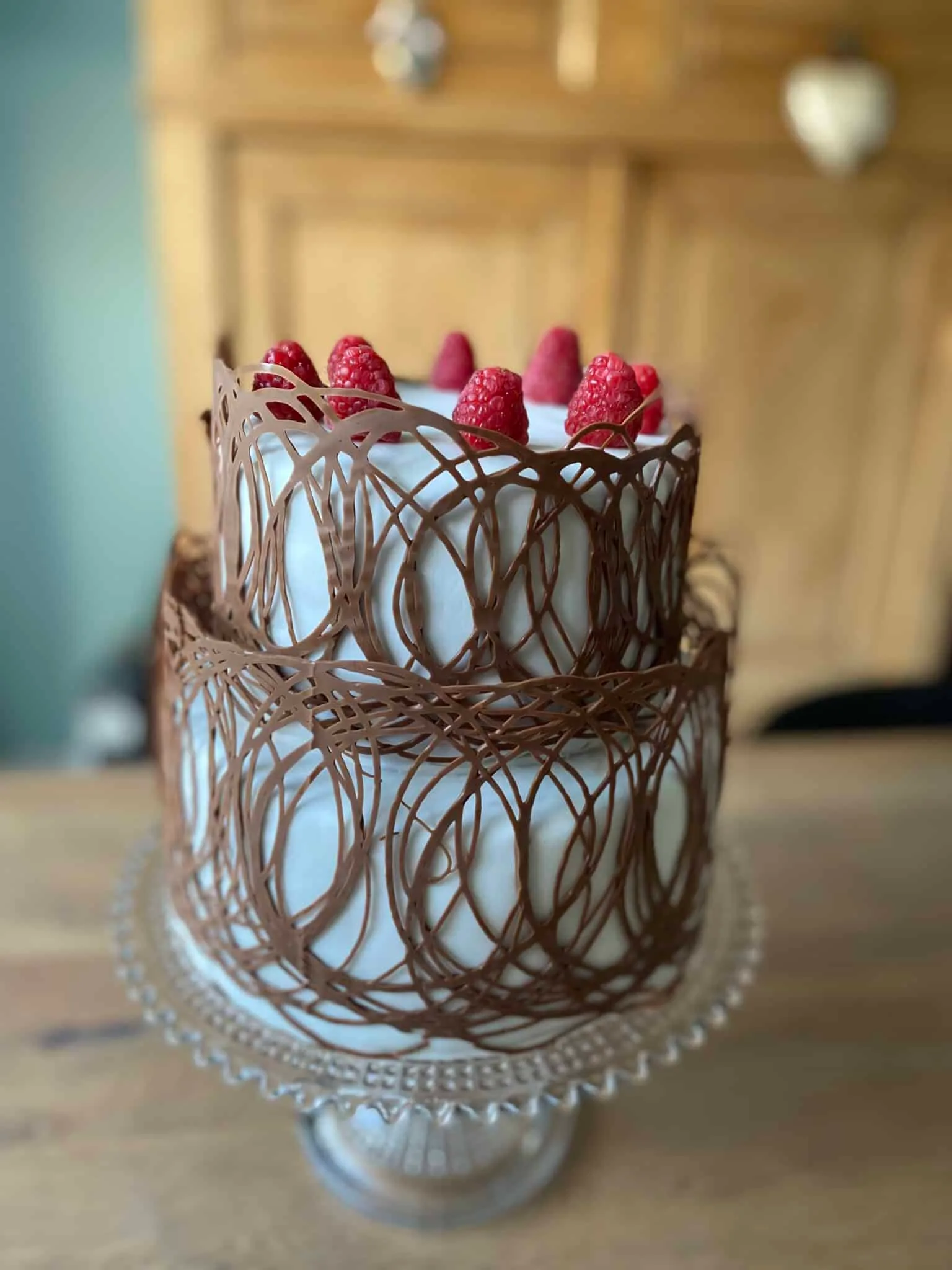 Cake design dentelle chocolat