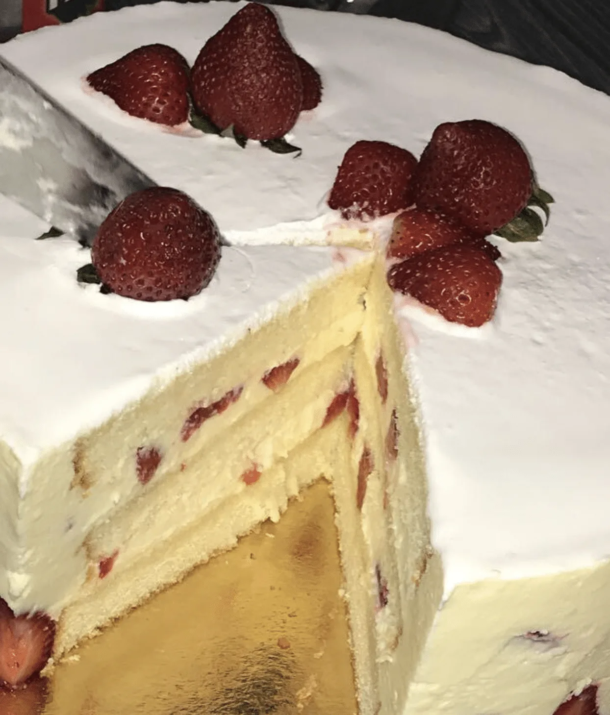 cake fraise à la crème mascarpone
