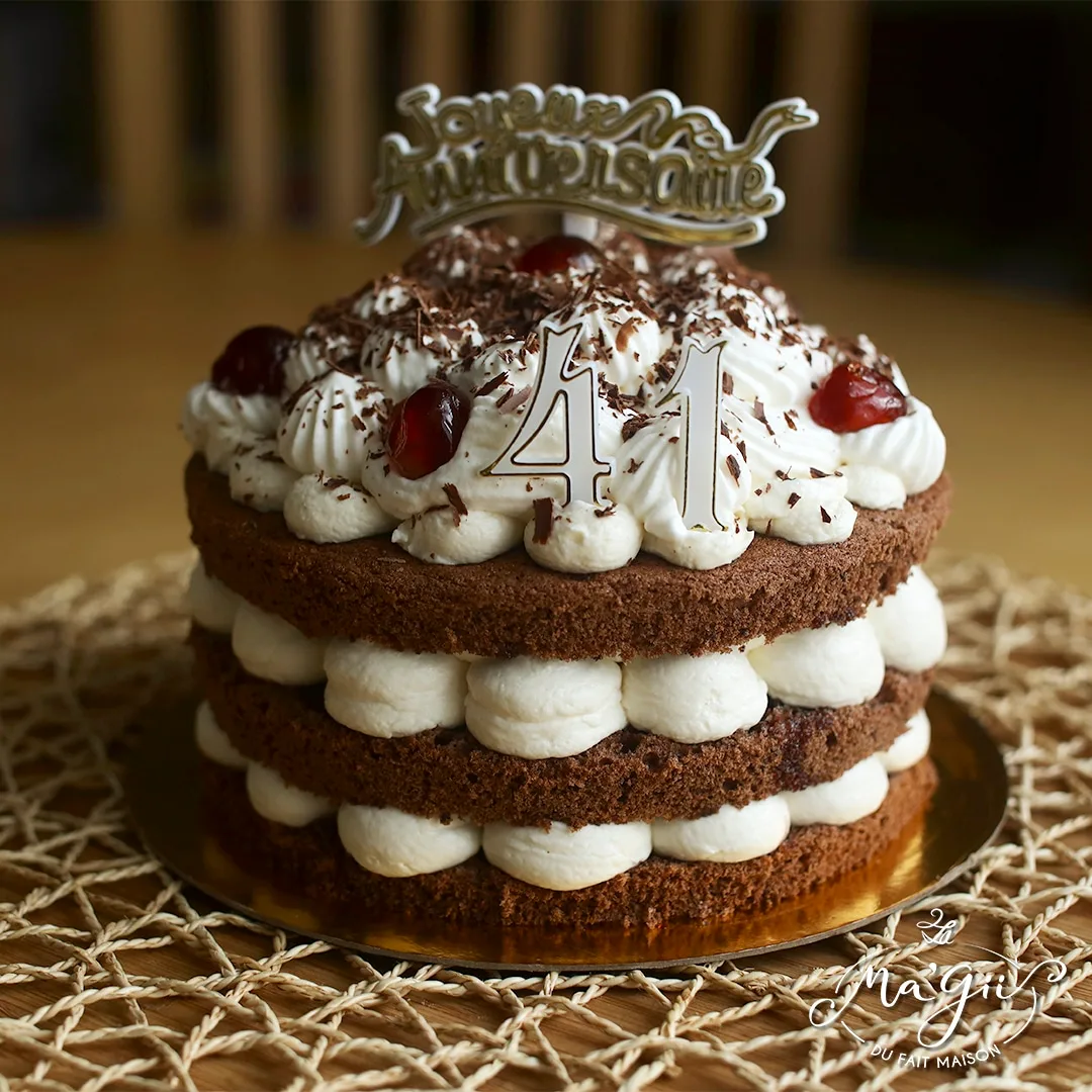 Forêt noire en nude cake