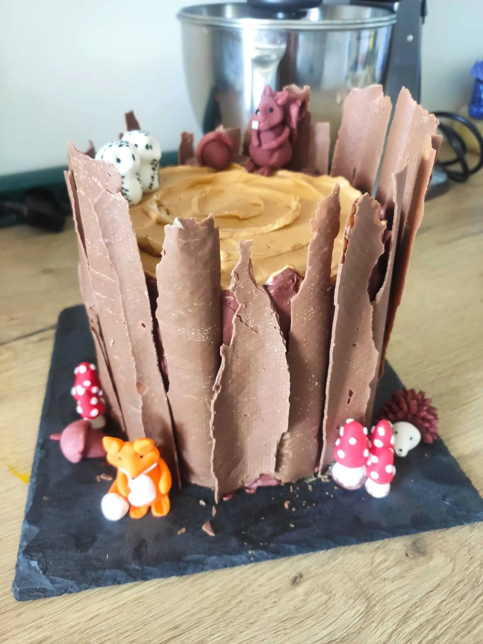Gâteau roulé animaux forêt