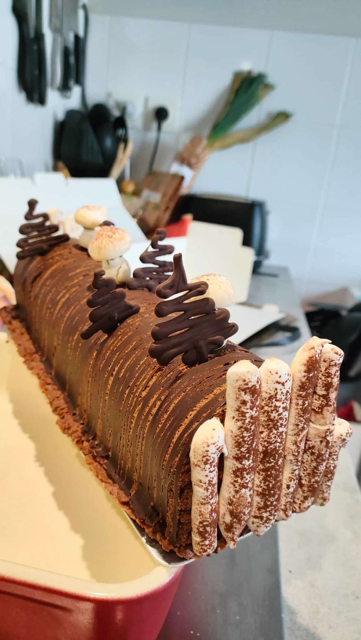 Bûche chocolat crème brûlée