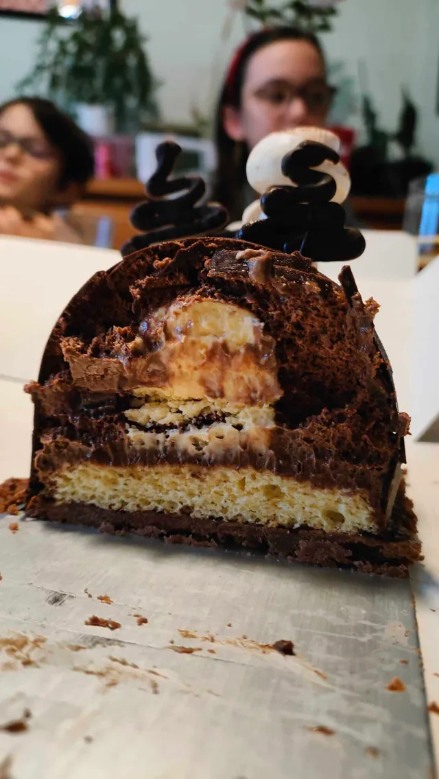 Bûche chocolat crème brûlée