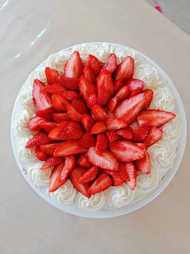 Chiffon cake aux fraises