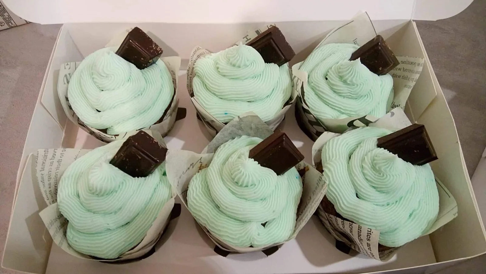 cupcake chocolat menthe