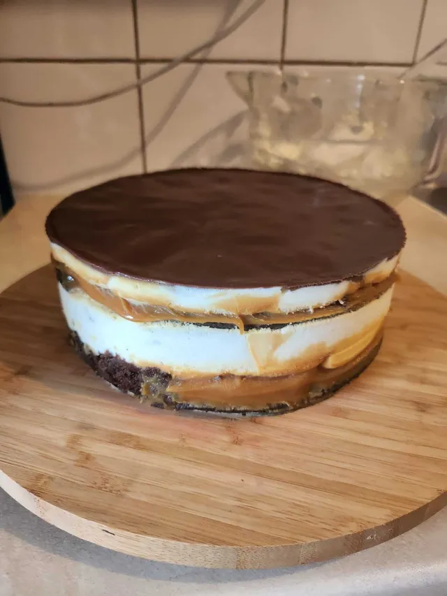 Douceur au chocolat  et caramel beurre salé