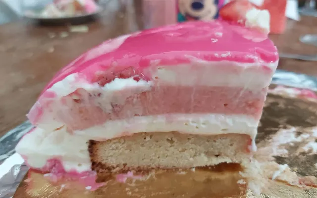 Entremet fraise et vanille