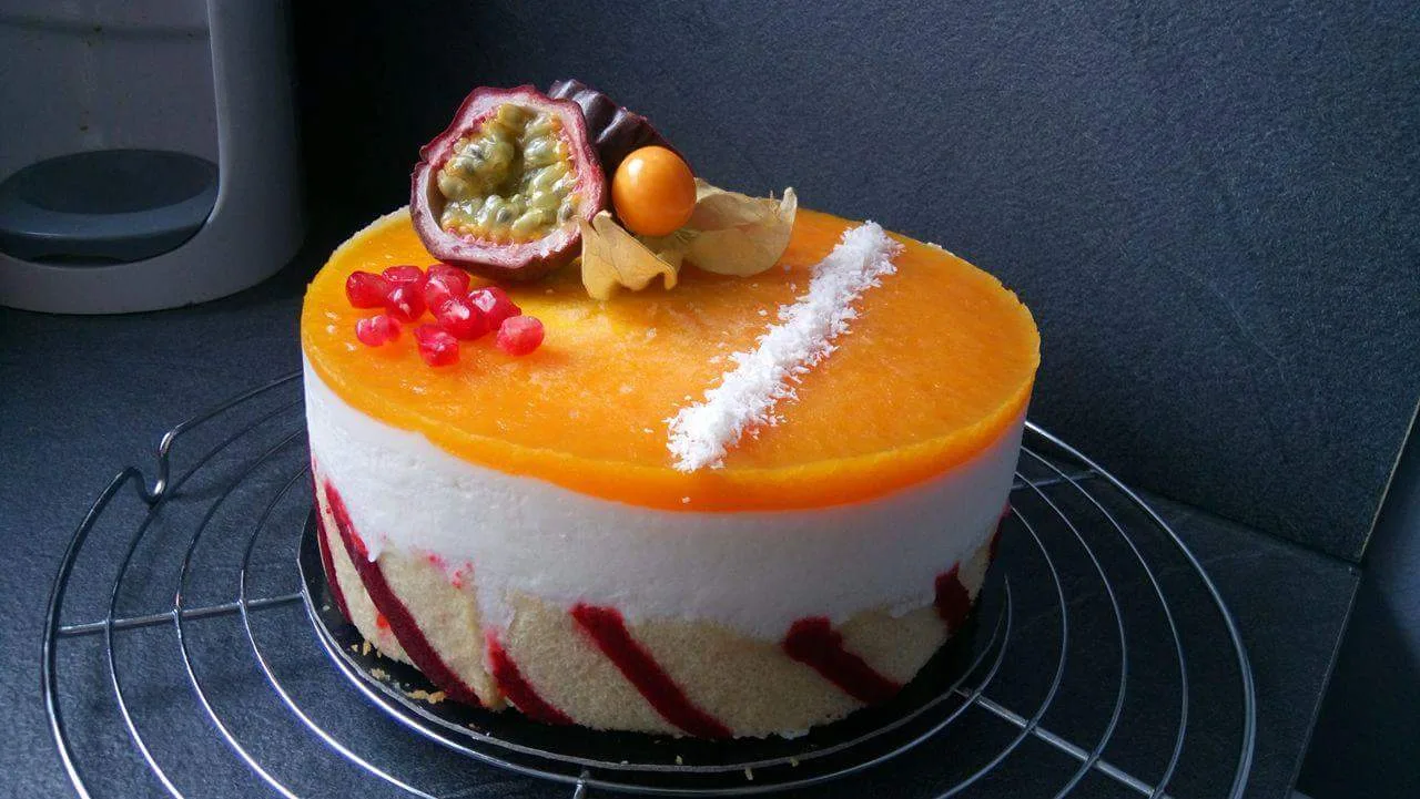 entremet fruits exotiques