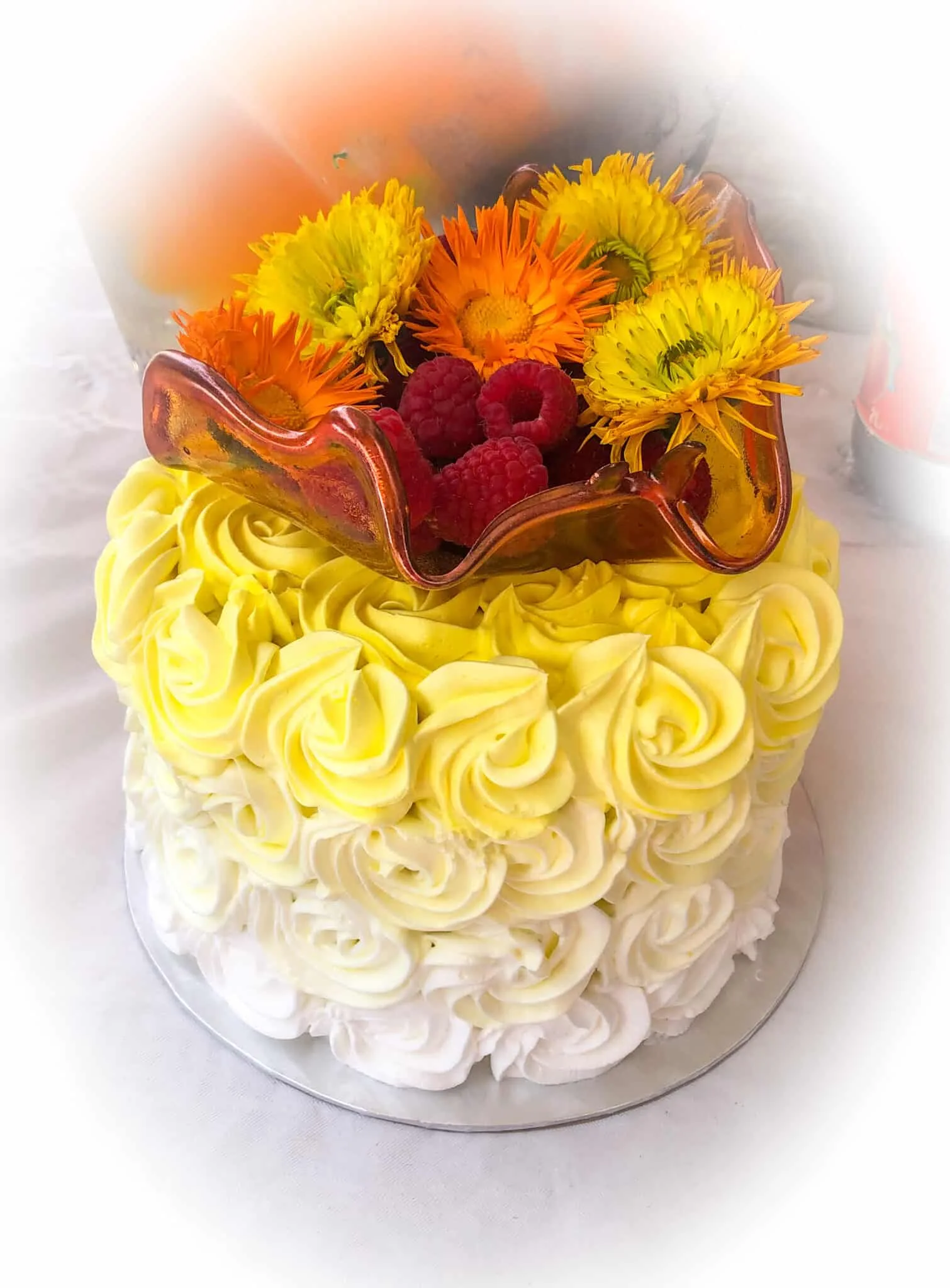 Layer cake citron framboise