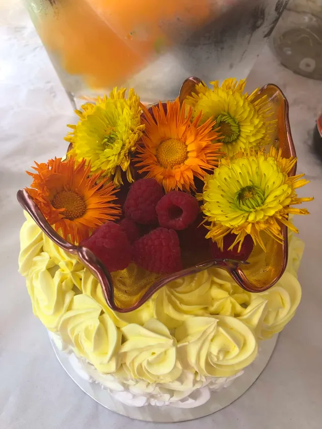 Layer cake citron framboise
