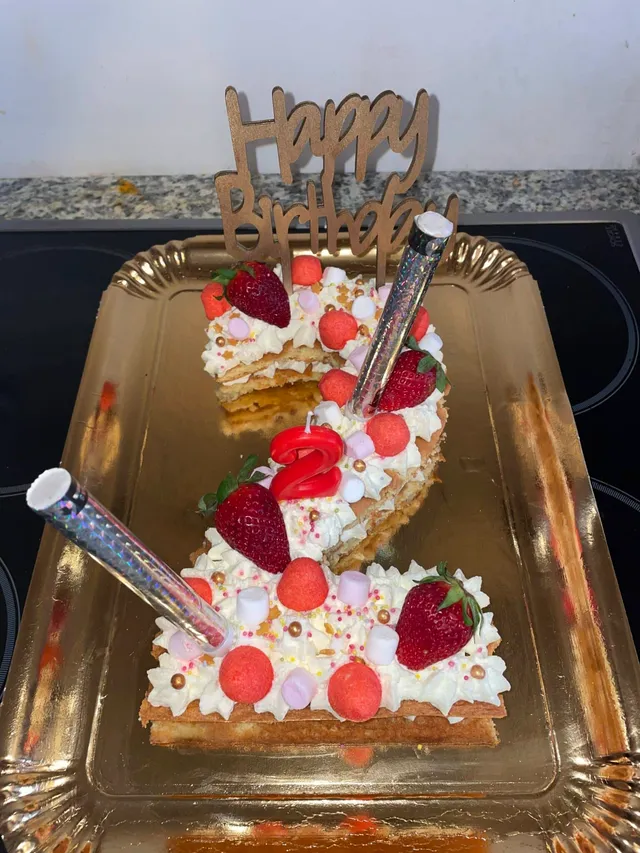 Number cake chantilly mascarpone