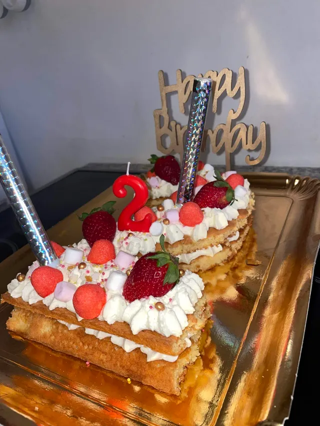 Number cake chantilly mascarpone