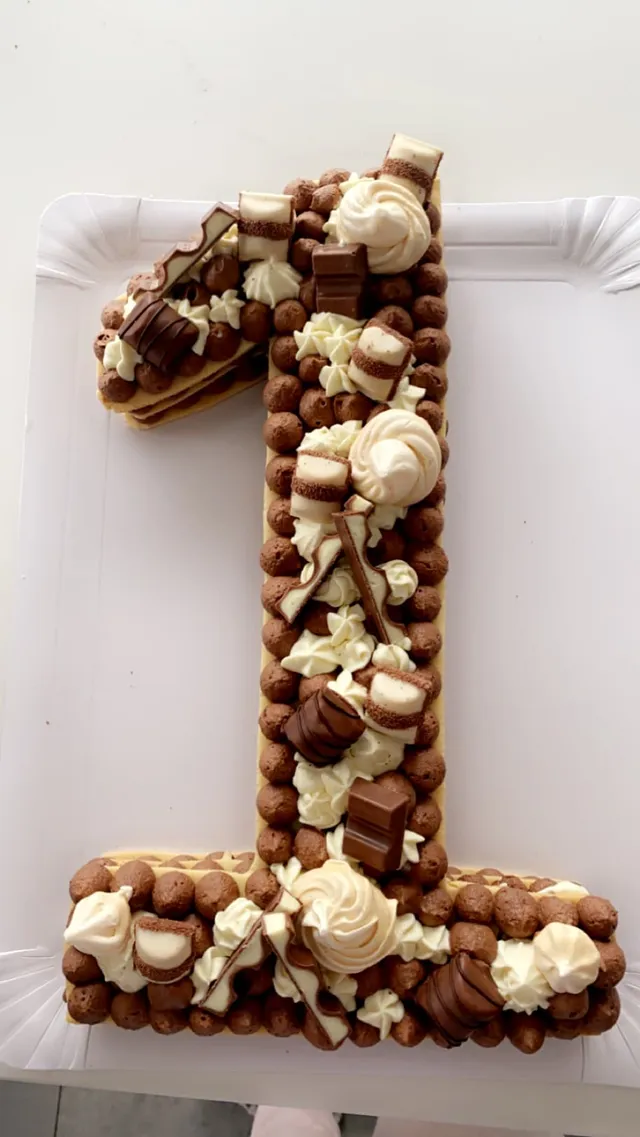 Number cake chocolat