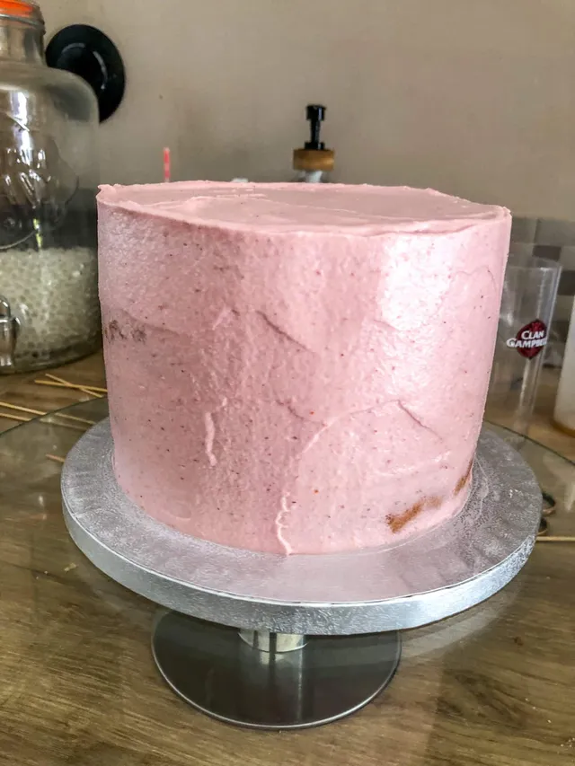 Rose cake à la fraise