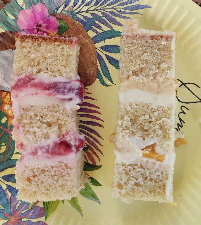 Cake design fraises/pêches
