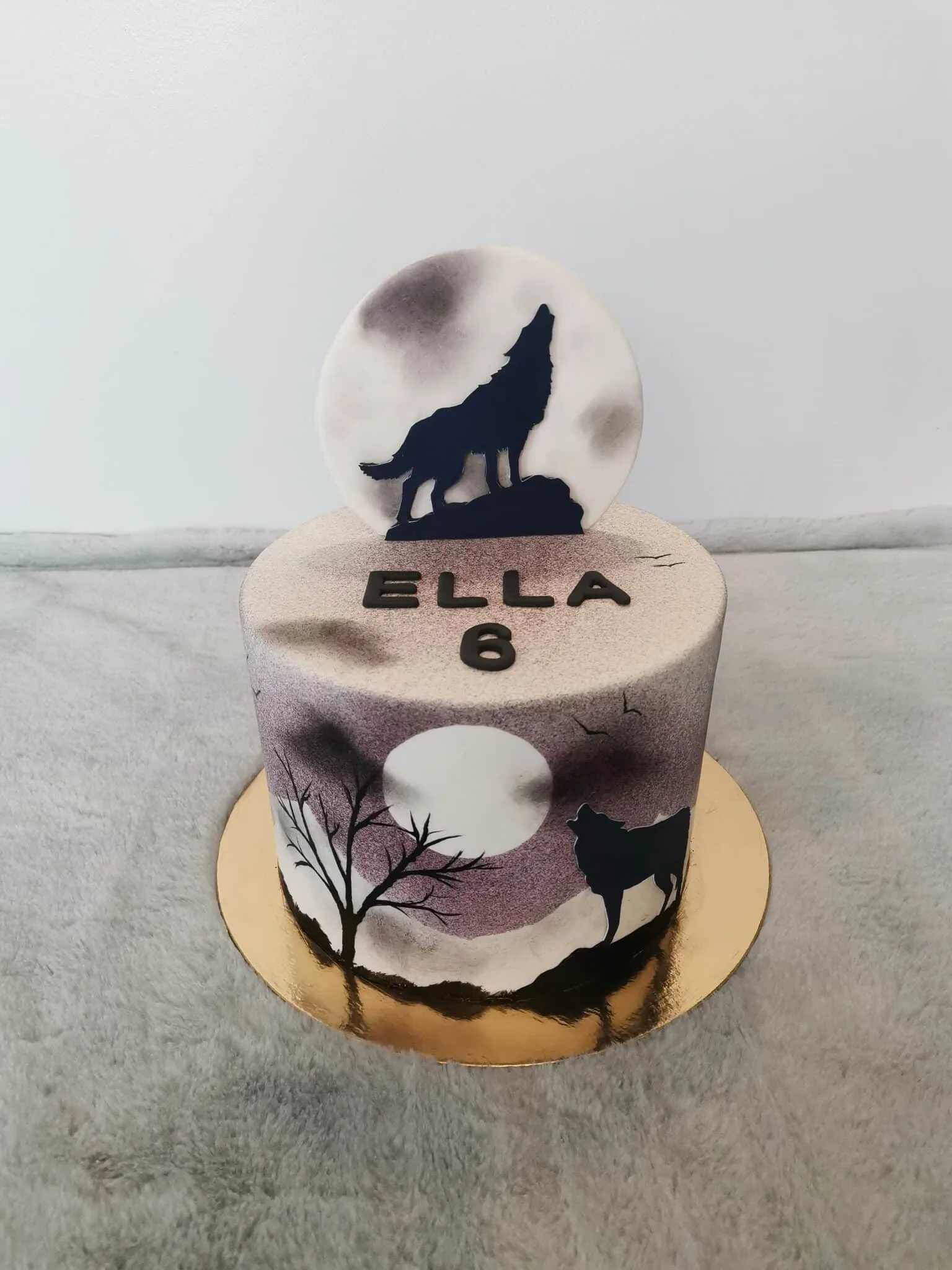 Loup en noir et blanc