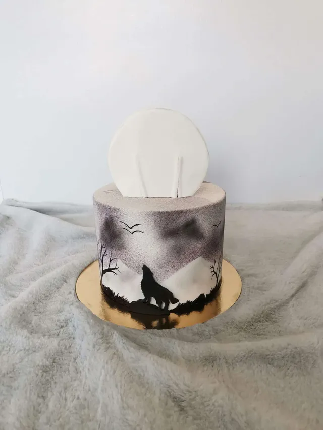 Loup en noir et blanc