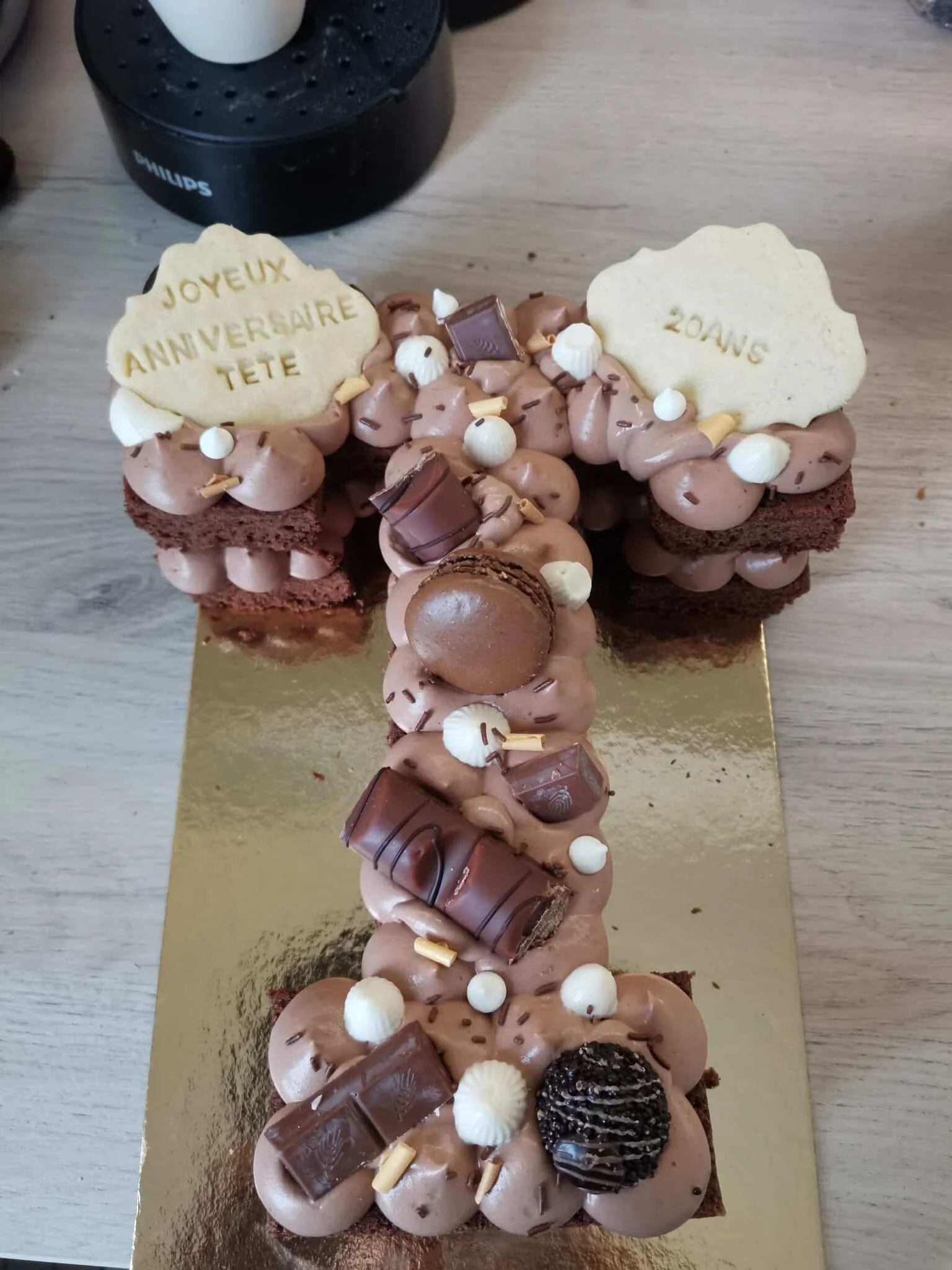Number cake chocolat