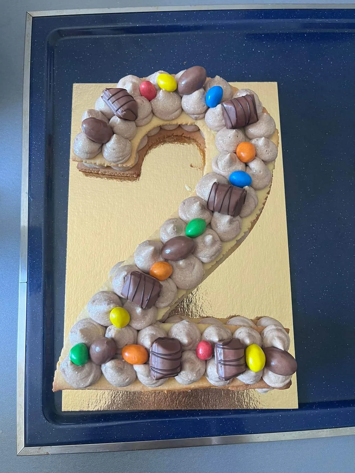 Number cake chocolat