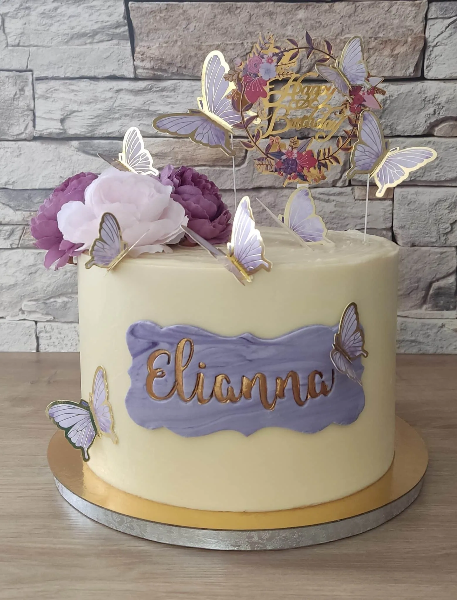 Cake Design Papillons fleurs