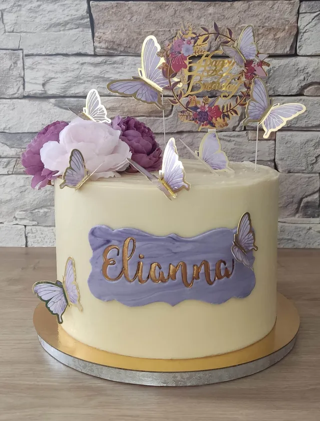 Cake Design Papillons fleurs