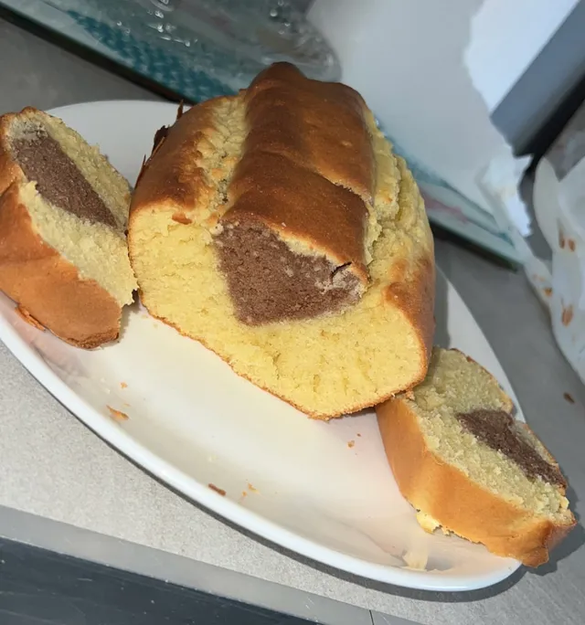 Cake vanille coeur cacao