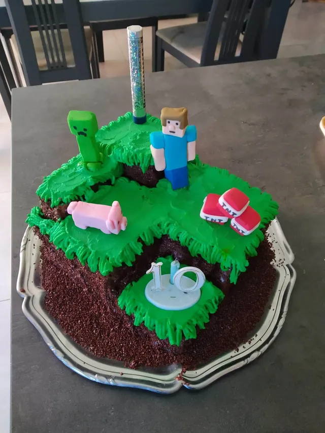 Minecraft sponge cake damier