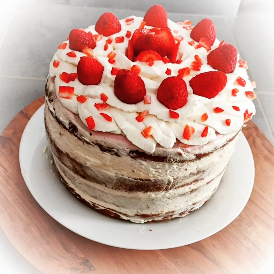 Nude Cake vanille fraise