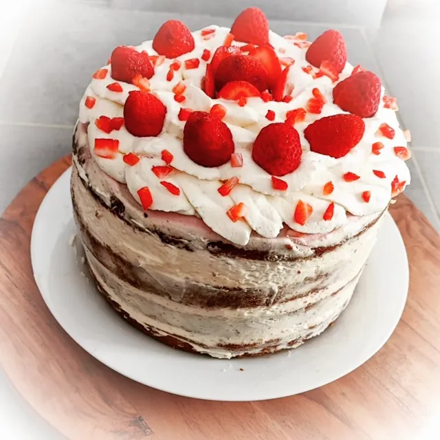 Nude Cake vanille fraise