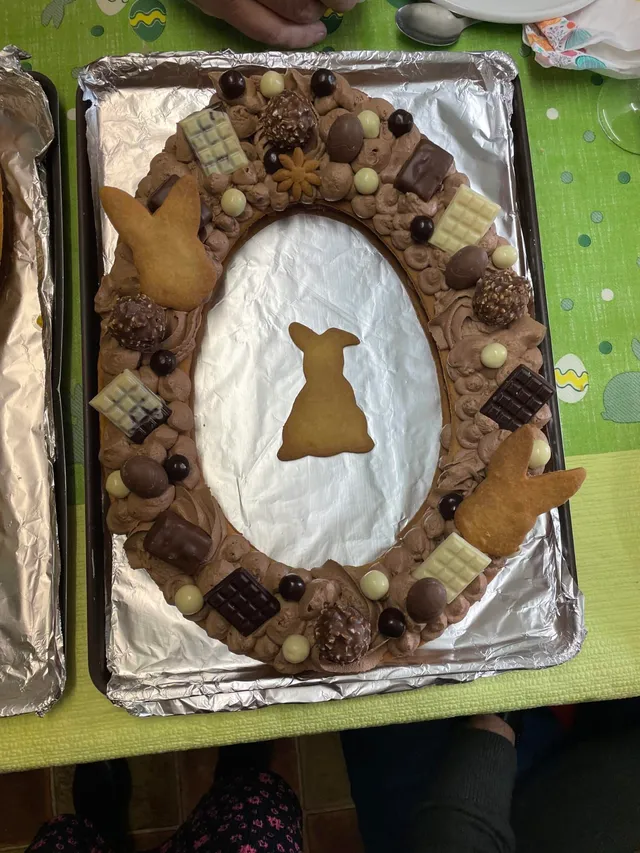 Number cake Pâques (lapin et œuf)