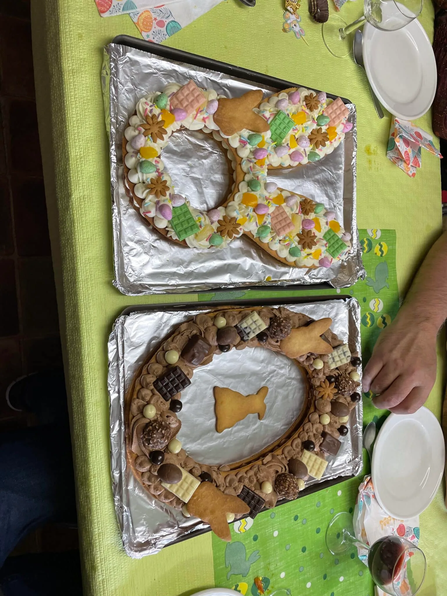 Number cake Pâques (lapin et œuf)
