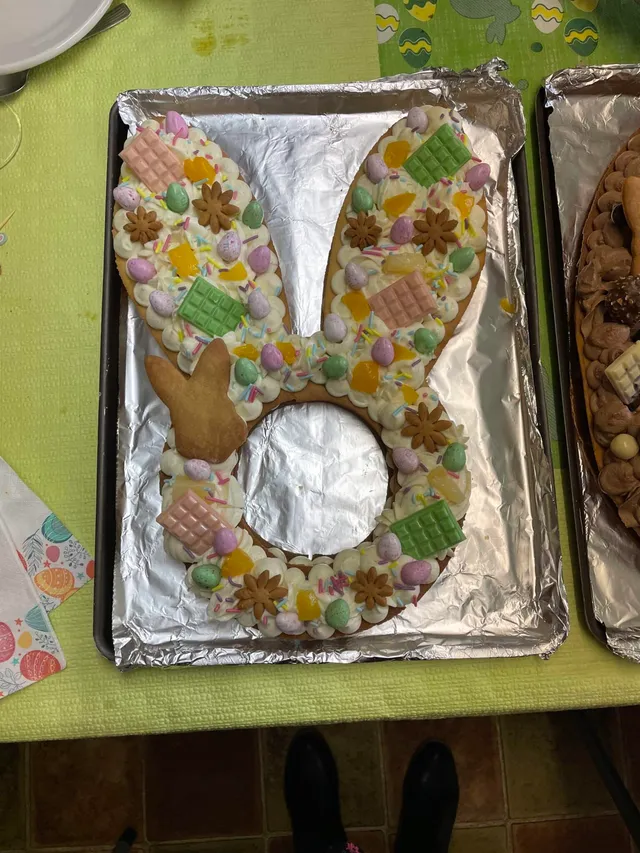Number cake Pâques (lapin et œuf)