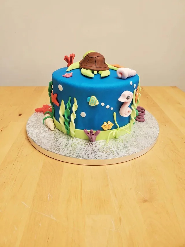 Gateau thème océan