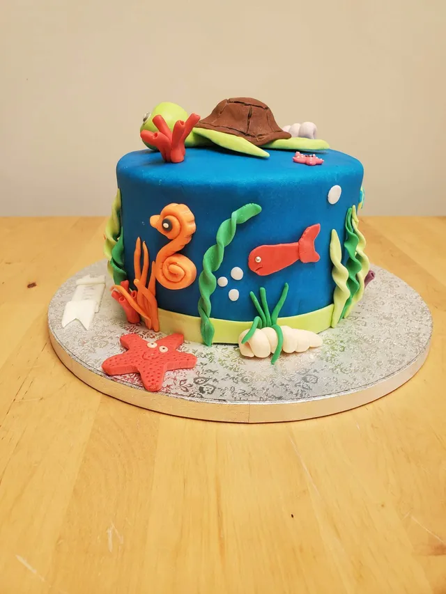 Gateau thème océan