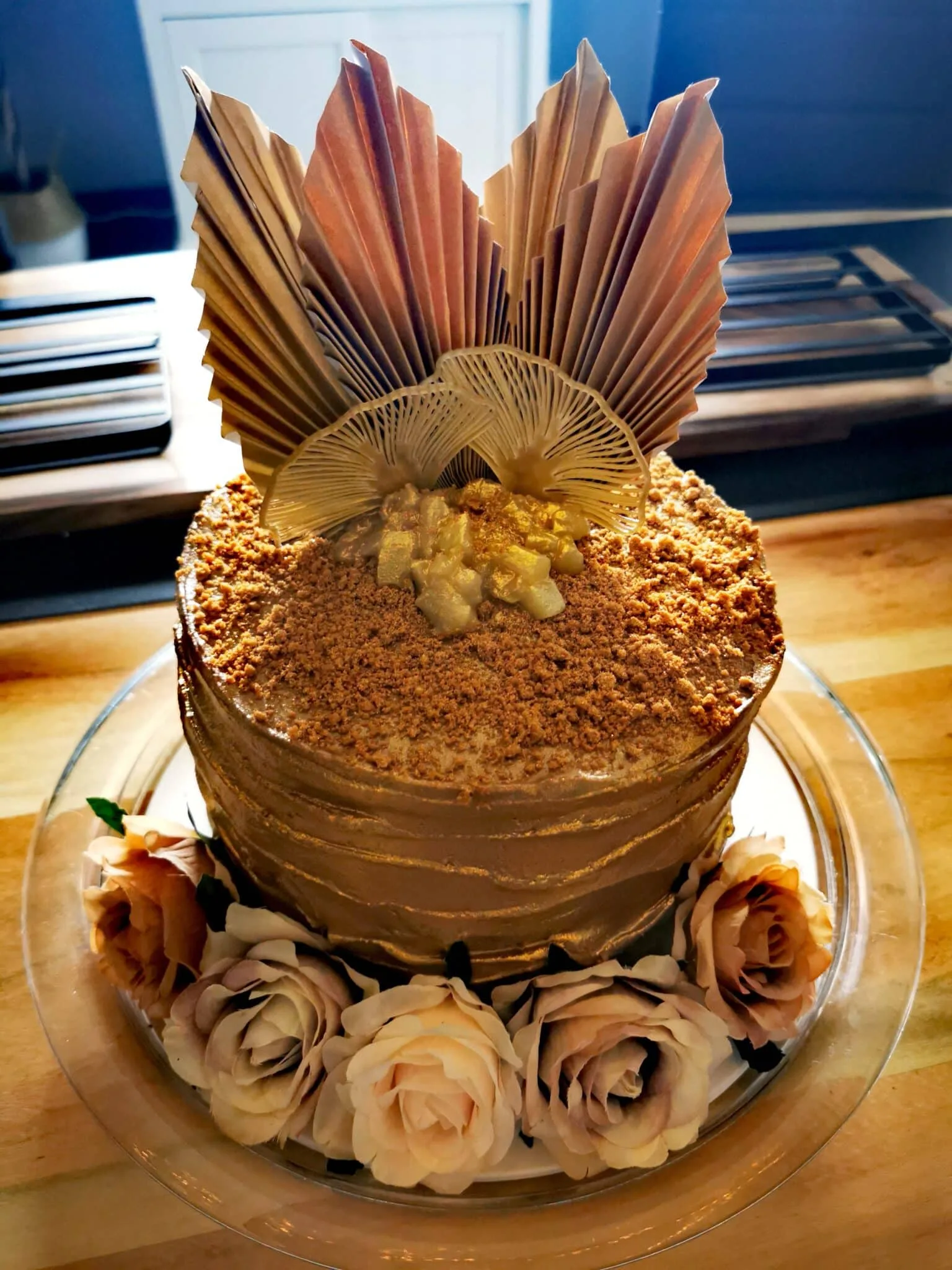 Layer cake mousse chocolat speculos