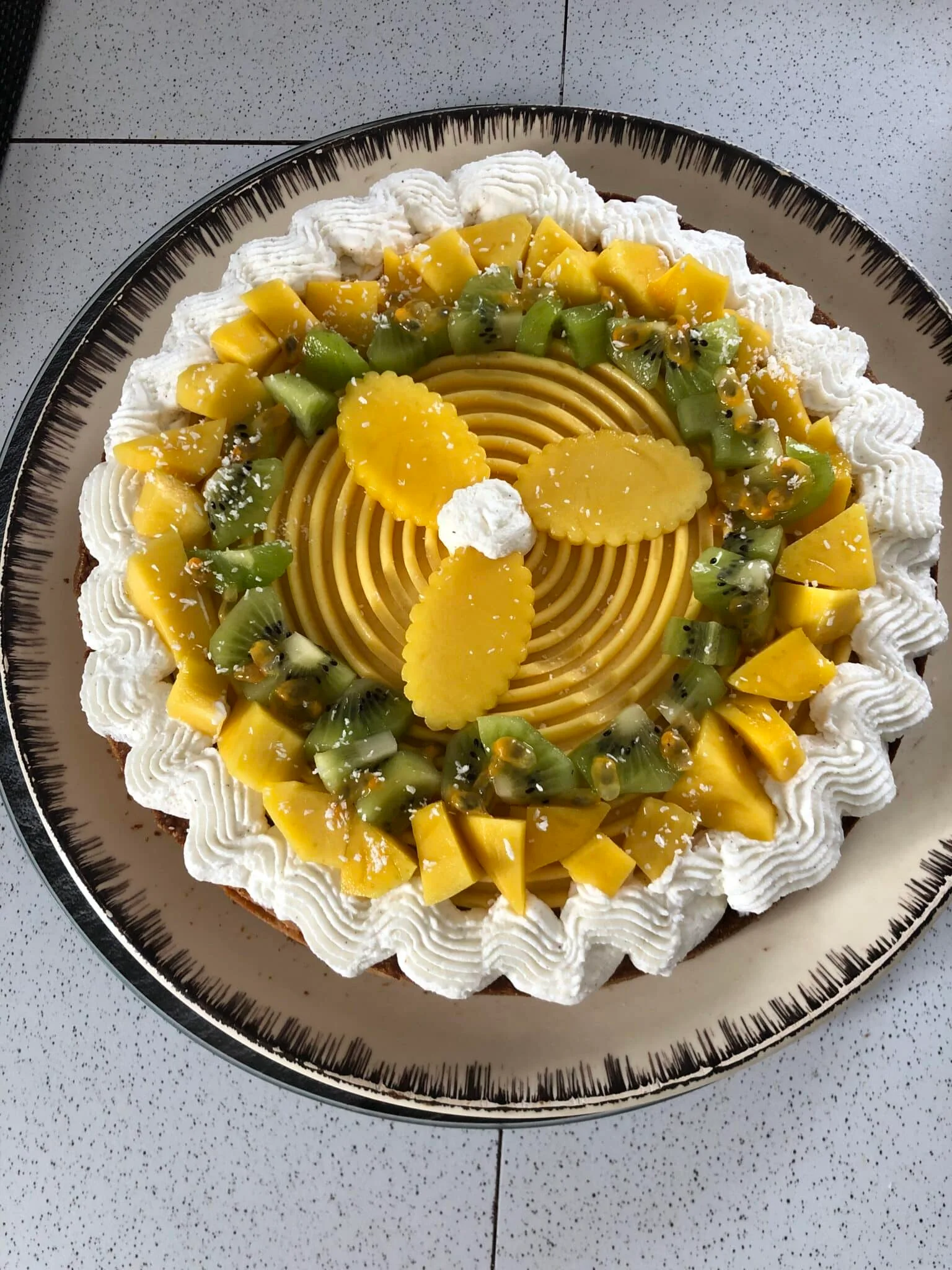 Tarte exotique mangue passion
