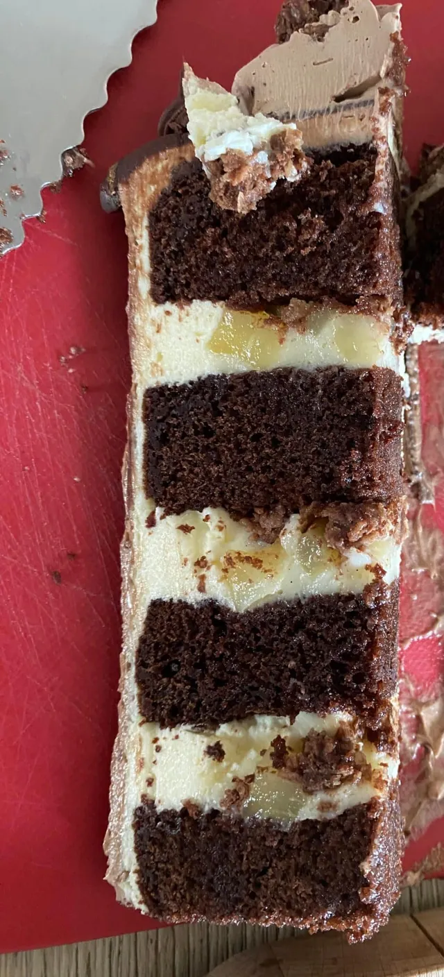 Layer cake chocolat/poire