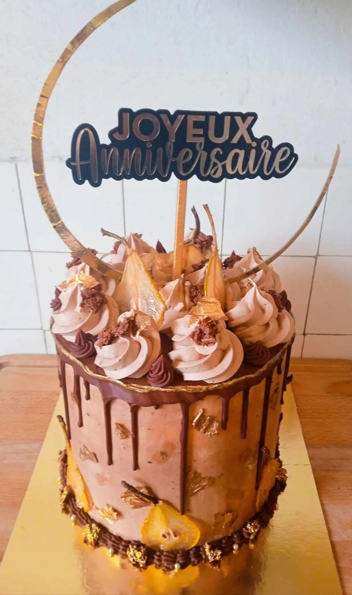 Layer cake chocolat/poire