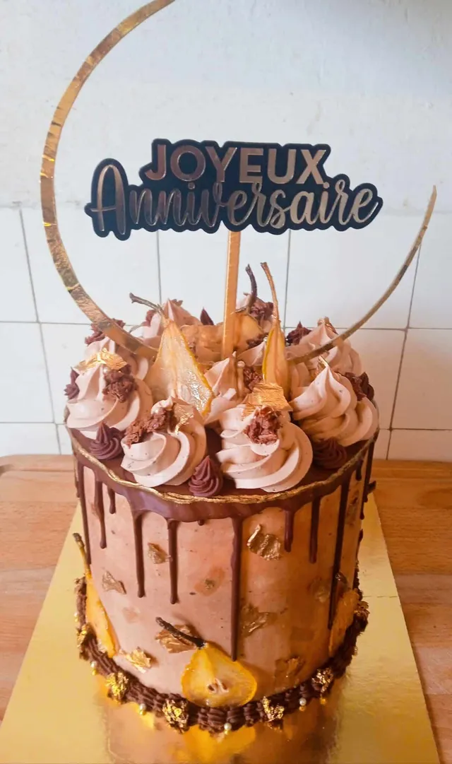 Layer cake chocolat/poire