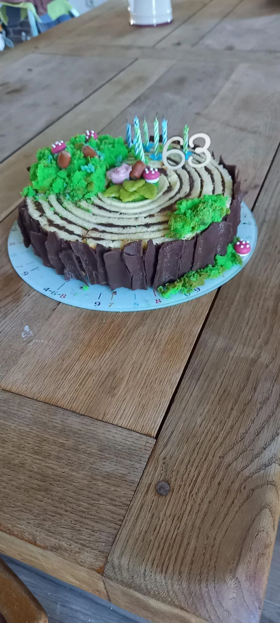 Roll cake chocolat déco arbre