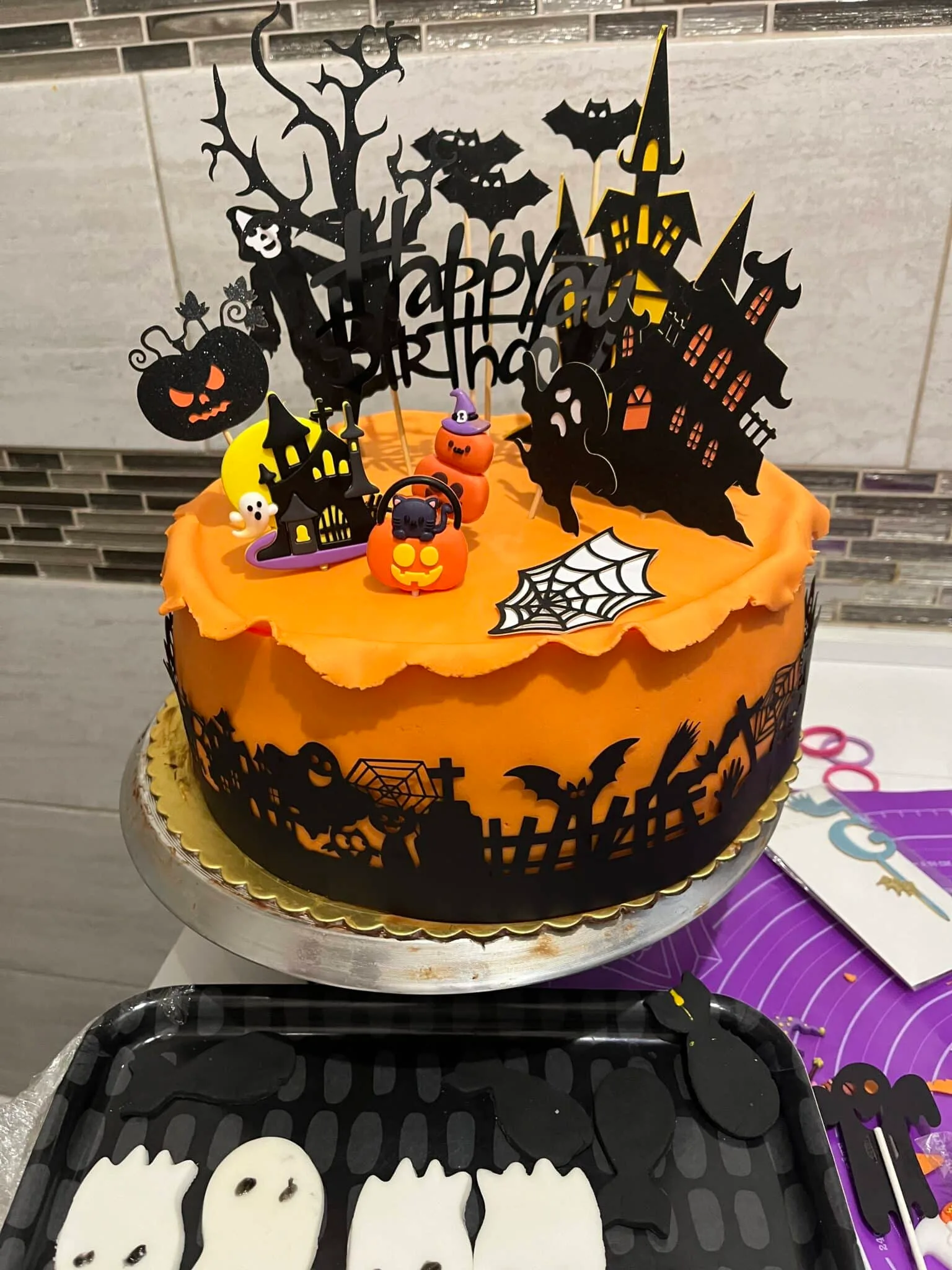 Gâteau anniversaire thème hallowen