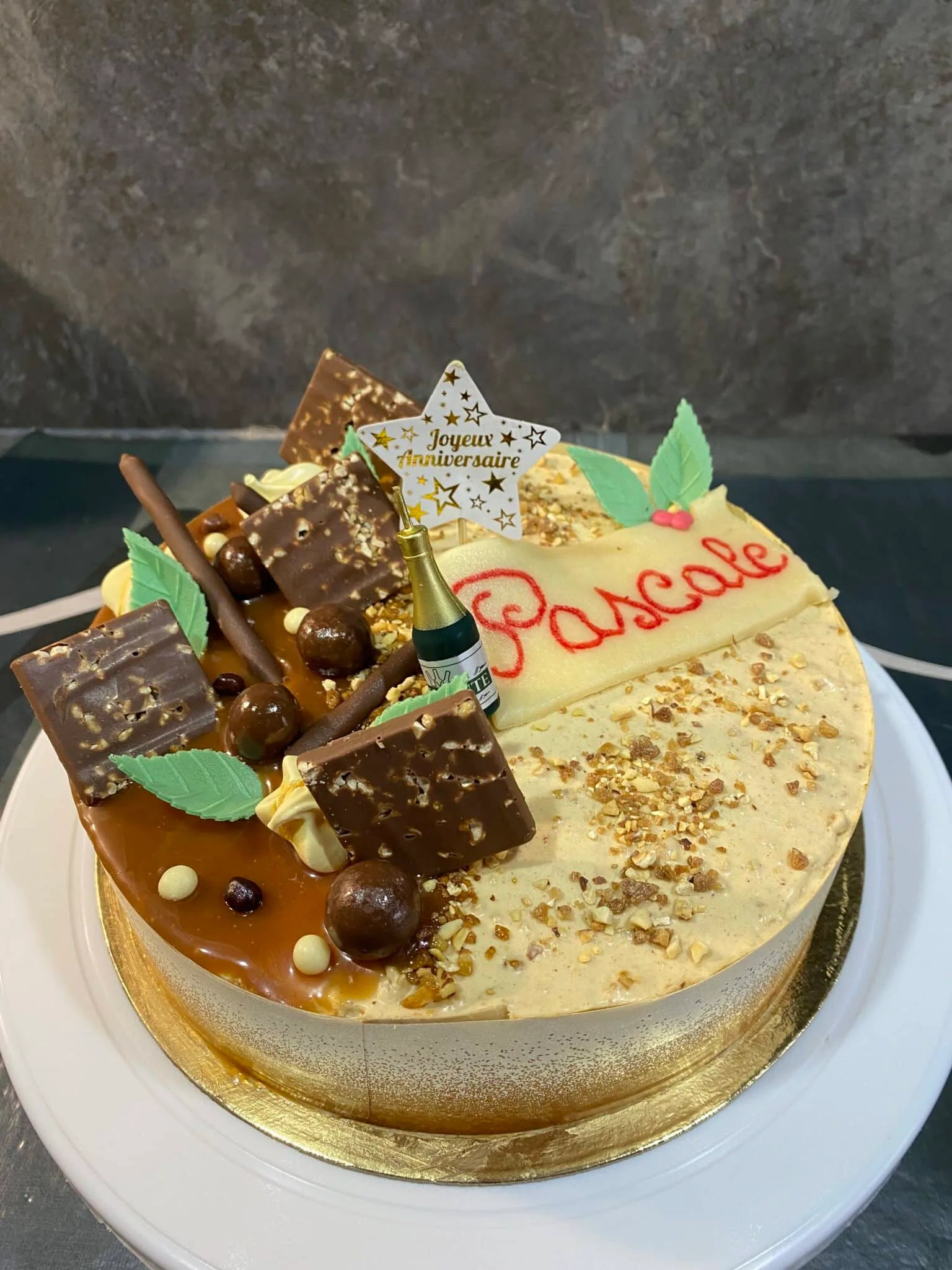 Entremet vanille et praliné