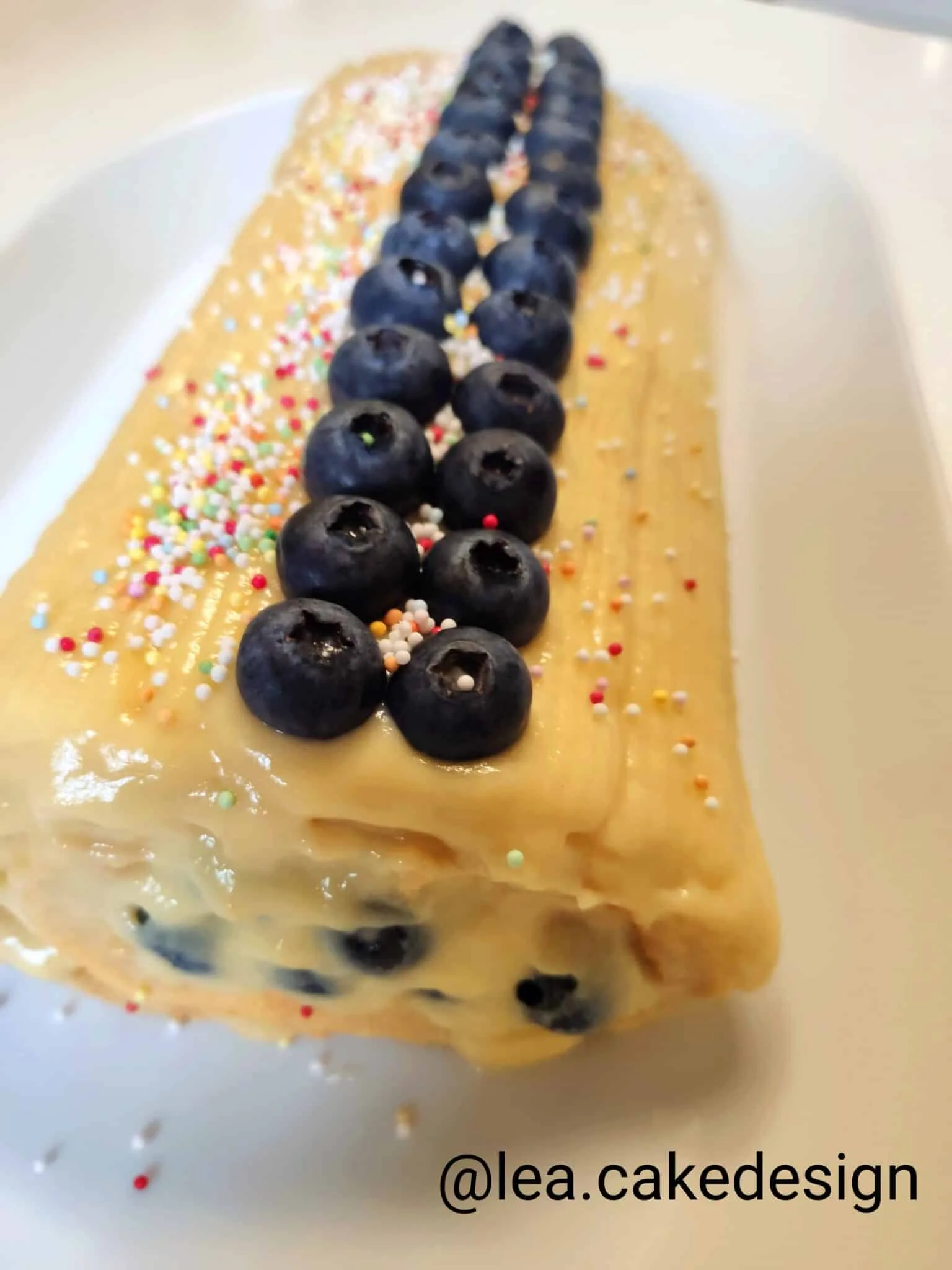 Bûche Gâteau roulé myrtille sans lactose