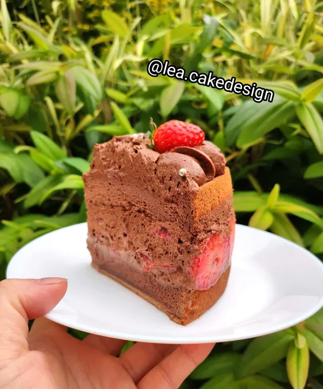Fraisier revisité sans lactose mousse chocolat light