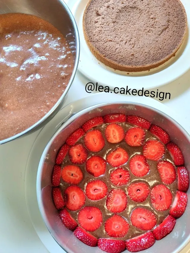 Fraisier revisité sans lactose mousse chocolat light
