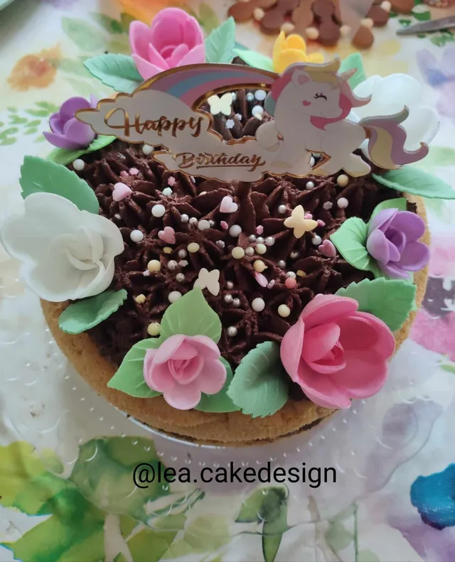 Gâteau d'anniversaire licorne sans lactose