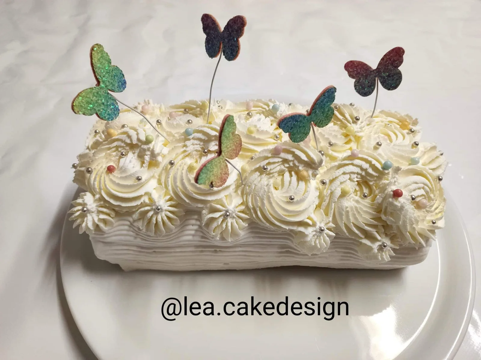 Gâteau roulé thé vert matcha chantilly mascarpone