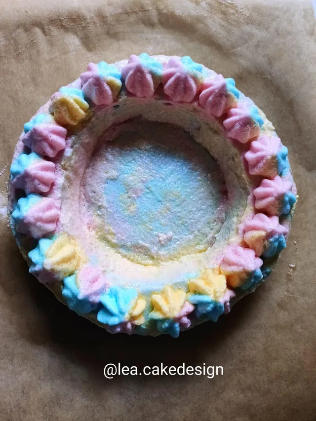Pavlova revisité multicolore cerise raisin