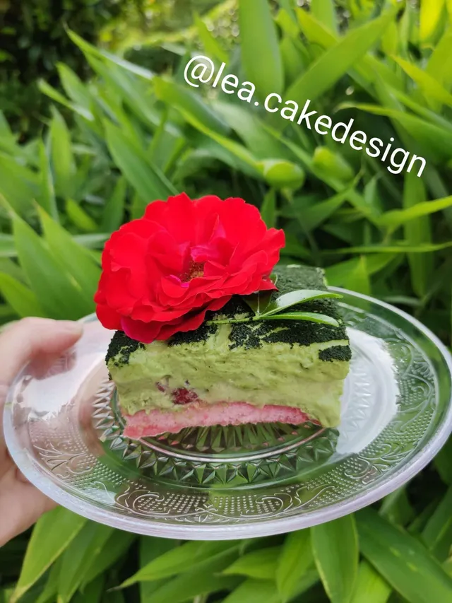 Tiramisu revisité fraisier thé vert matcha fraise